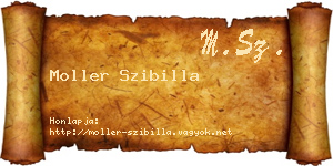 Moller Szibilla névjegykártya